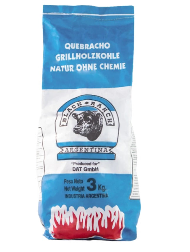 Black Ranch Premium Quebracho Grill-Holzkohle – 3 kg