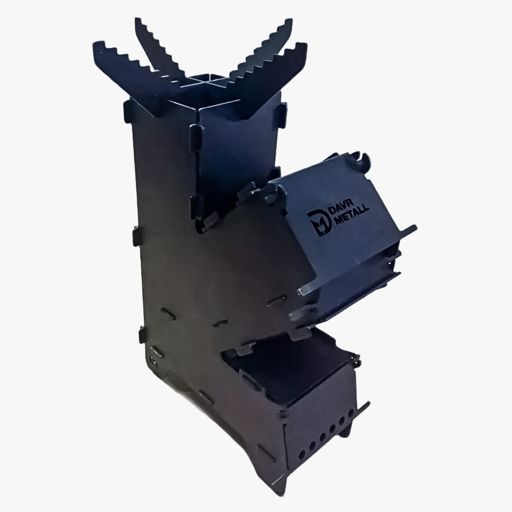 Raketenofen 2mm Stahl - Kompakter Outdoor-Kocher