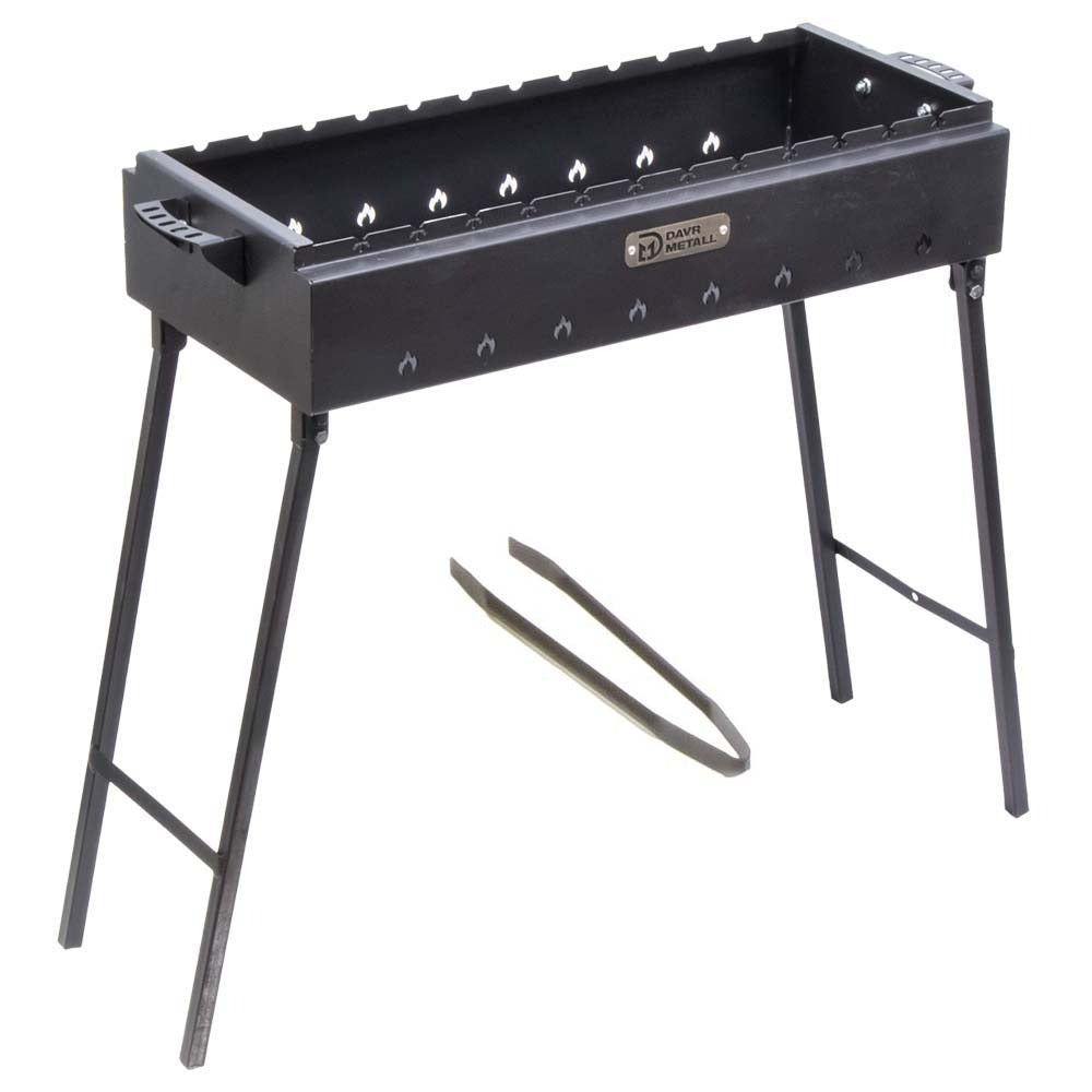Mangalgrill 60 cm für 9 Spieße – mobil & robust | Aganjok