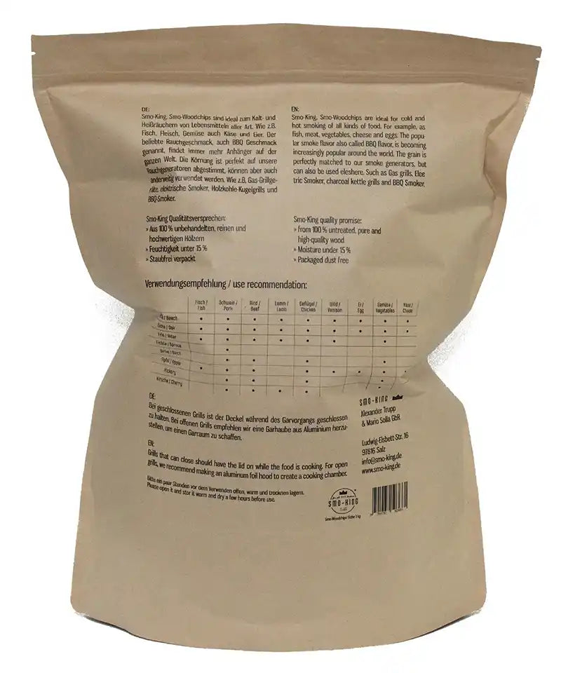 SMO-KING Woodchips Eiche 1kg