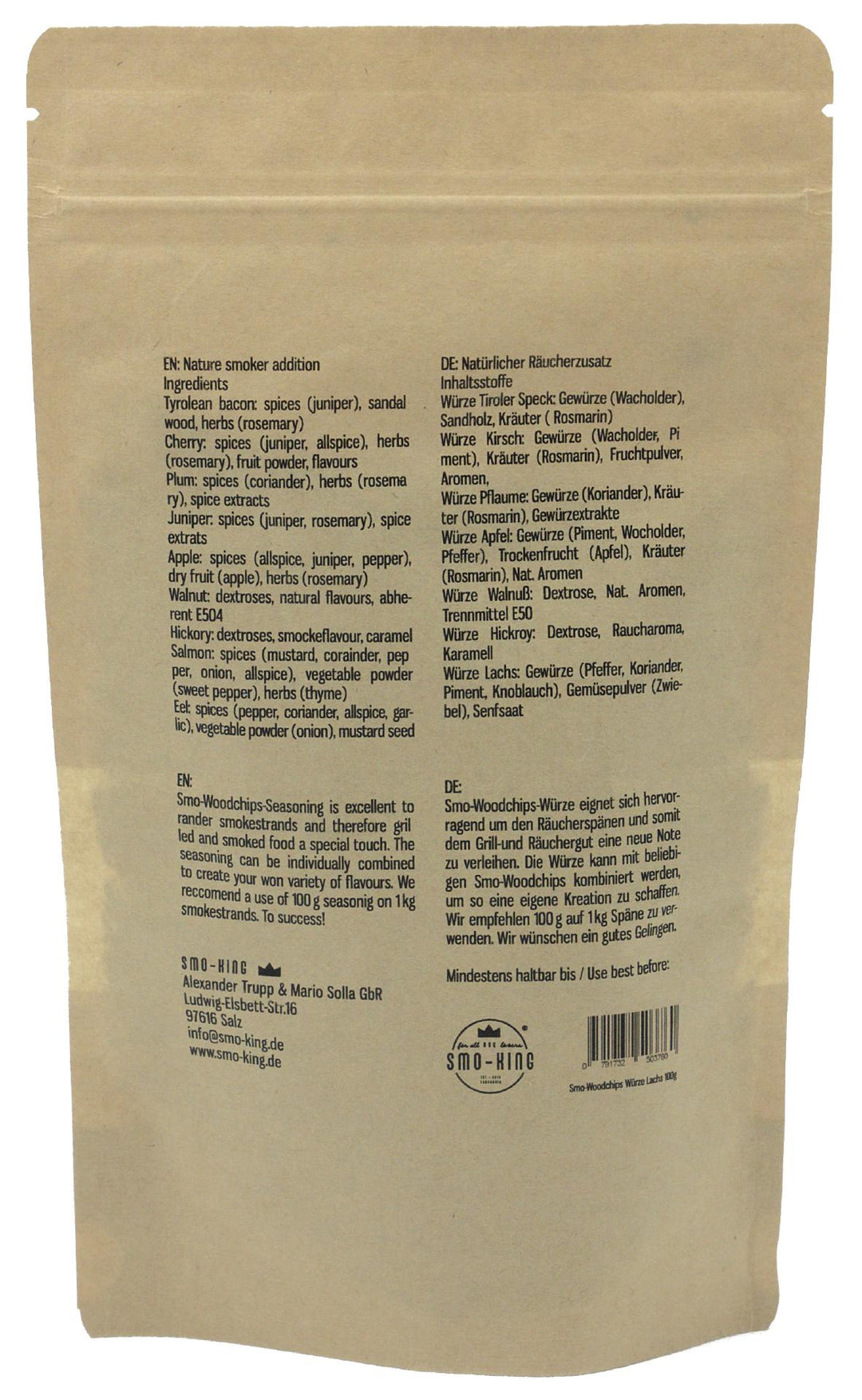 SMO-KING Woodchips - Würze Aal 100g