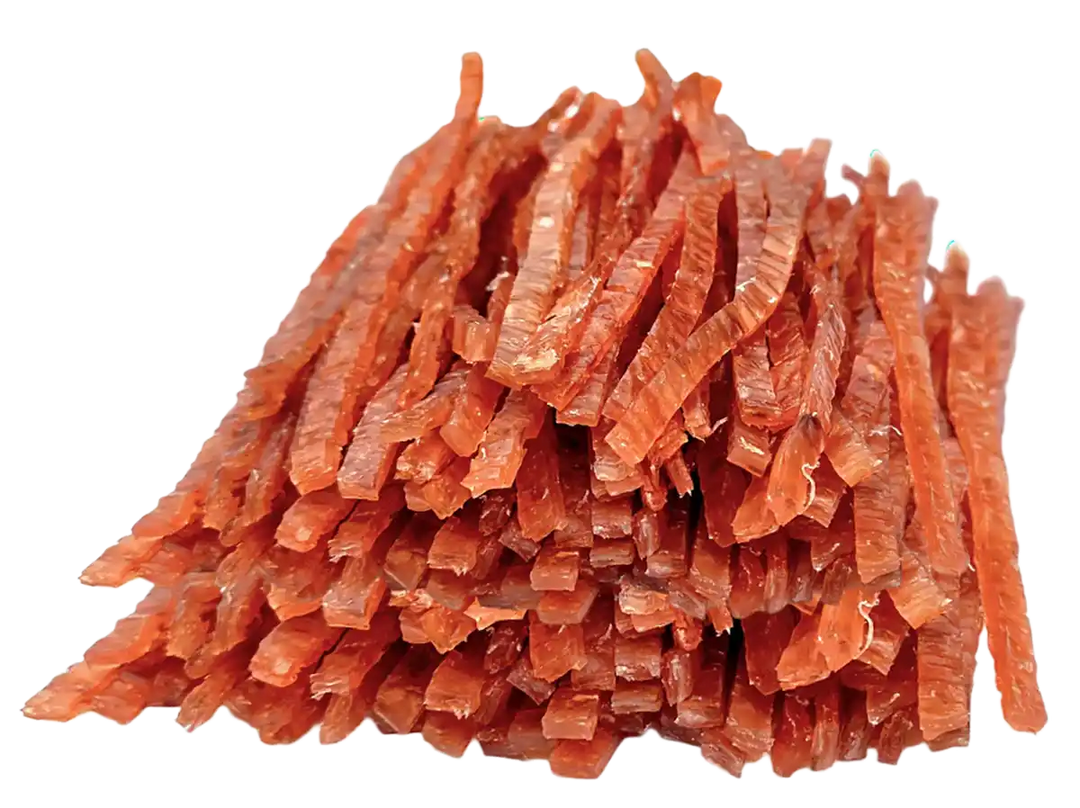 Lachs- & Riesenkalmar Streifen Snack, gesalzen & getrocknet 50g - myRibka