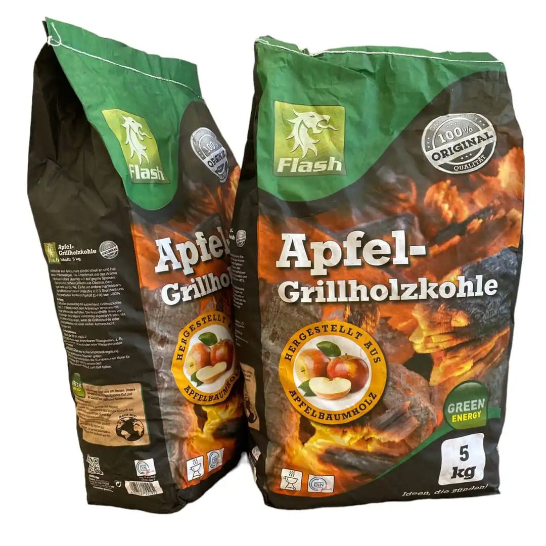 Doppelpack: 10kg Apfelholzkohle – Fruchtiges Aroma