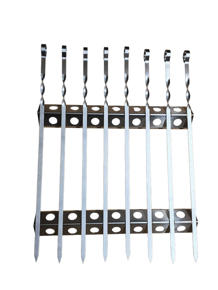 Schaschlik Spießaufsatz für Gasgrill – inklusive 8 Spieße | Aganjok