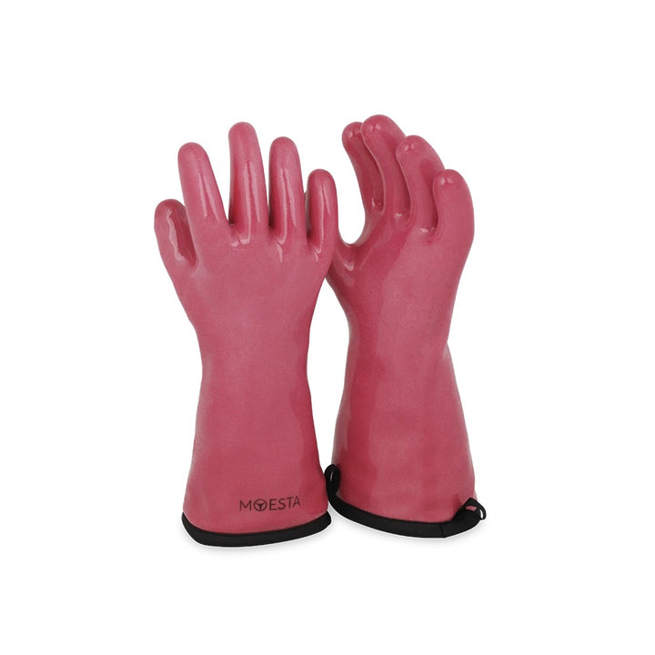 HEATPRO Hitzeschutzhandschuhe – rot – Grip & Schutz für Schaschlik & Grill