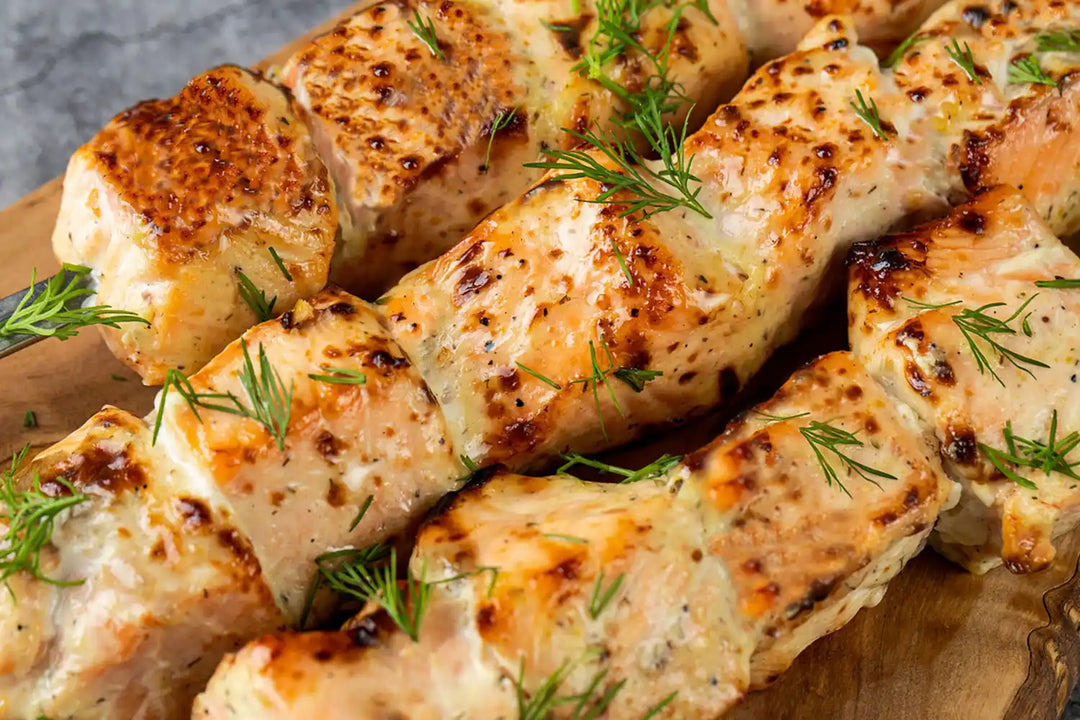 Lachs-Schaschlik Senf Dill 1kg