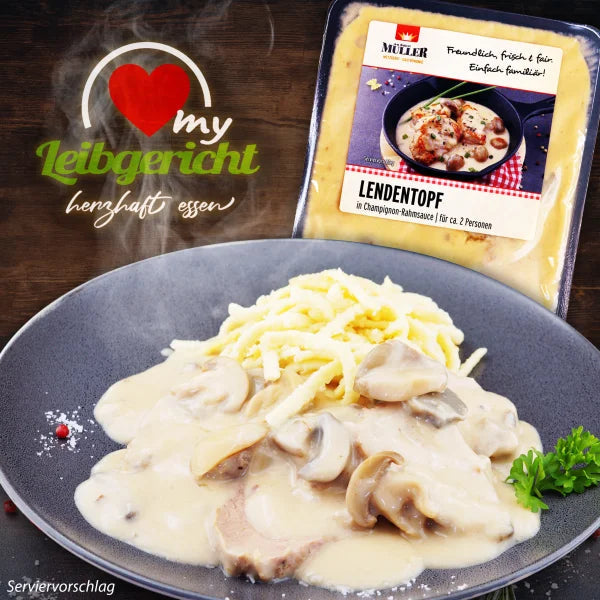 Lendentopf mit Champignon-Rahmsoße | mySchaschlik