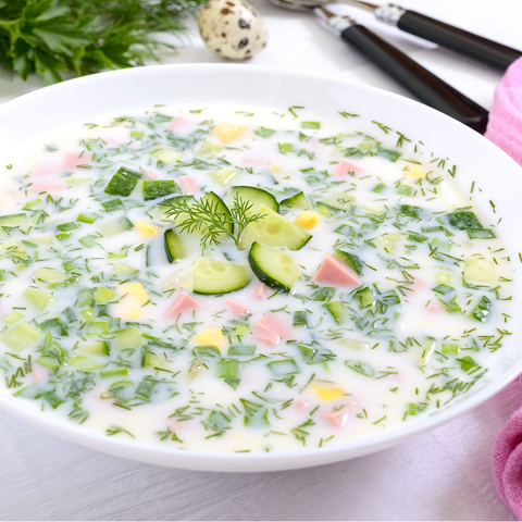 Okroschka kalte Suppe