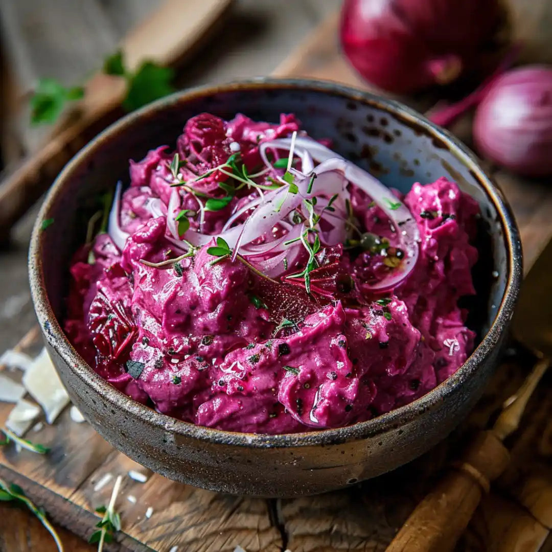 Rote Bete Salat mit Knoblauch – Cremig & Würzig | mySchaschlik