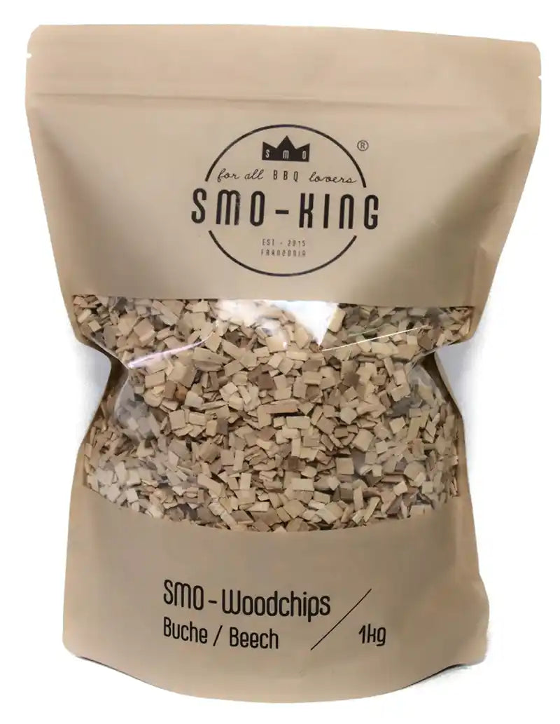 Woodchips, Räucherchips mit Buche zum kalt räuchern und smoken von Fleisch, Fisch und Gemüse