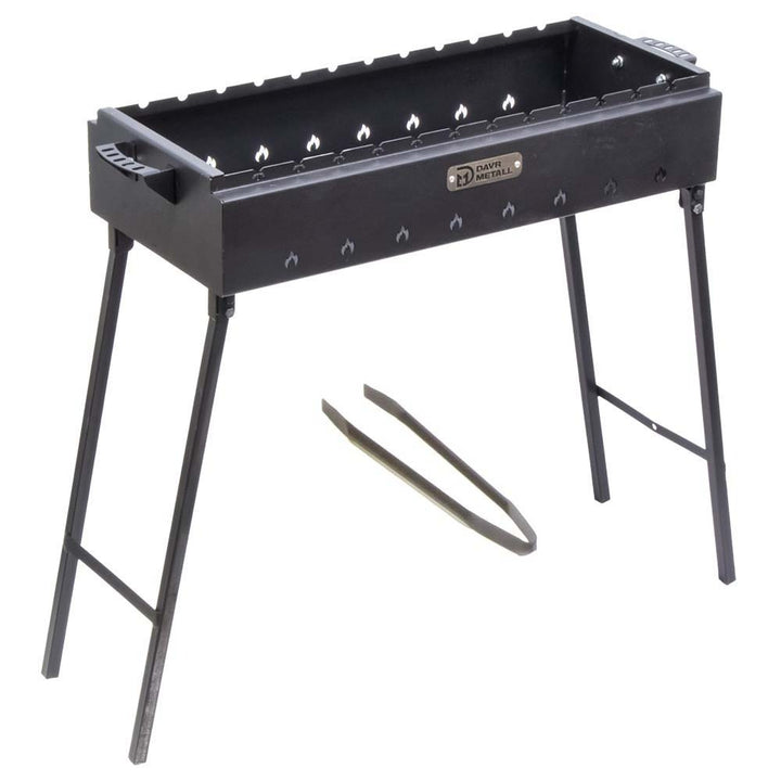 Mangalgrill 60 cm Set mit SESAM II Drehspieß Motor Powerbank und Spießen | Aganjok