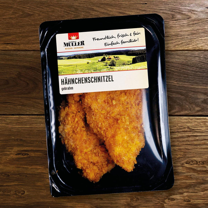 Hähnchenschnitzel gebraten verpackt