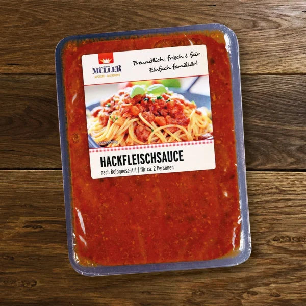 Hackfleischsauce Bolognese Art verpackt