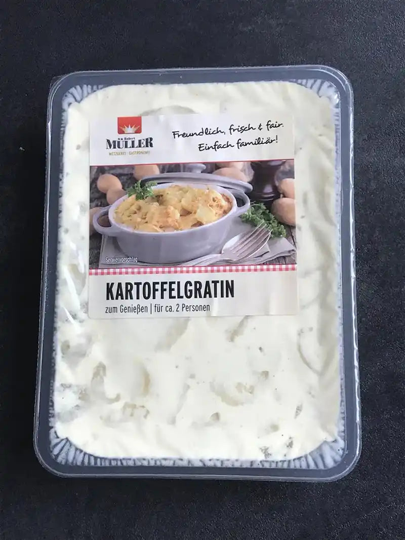 Kartoffelgratin verpackt